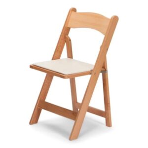 Natural wood garden chair